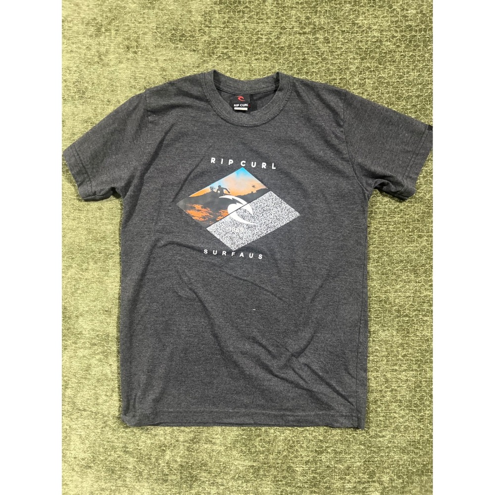 Rip Curl T-Shirt Mens Medium Gray Surfaus Graphic Short Sleeve Tee